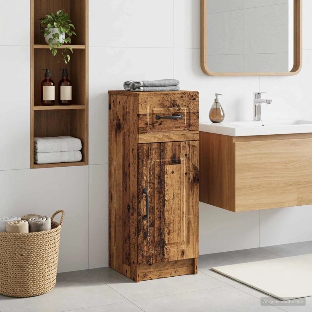 Mobiletto da Bagno UTRECHT Legno antico 30 x 31 x 77 cm 897713