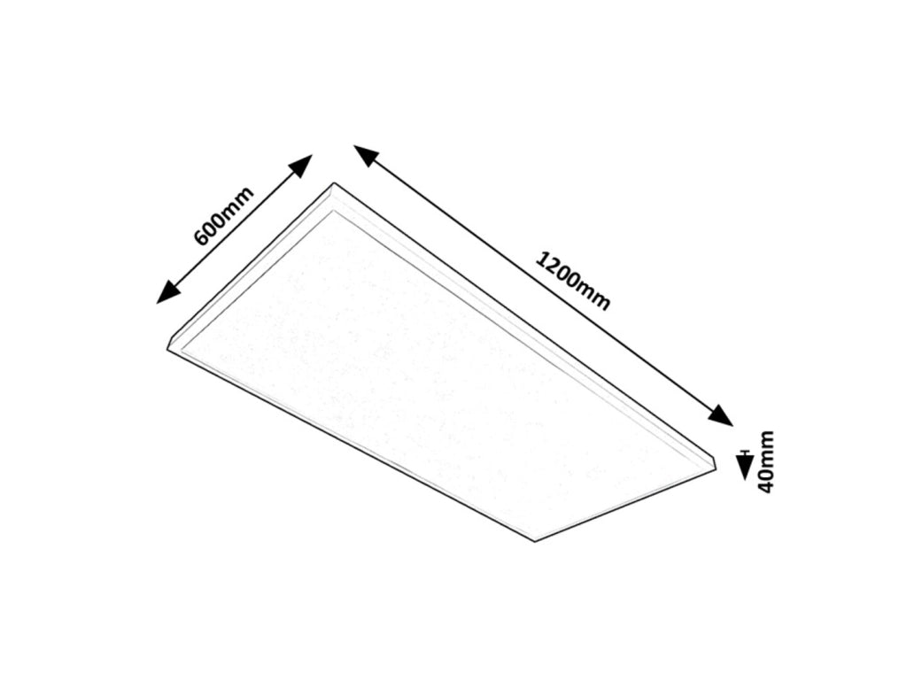 Plafoniera LED rettangolare 120x60 bianca 80W Rabalux Damek2