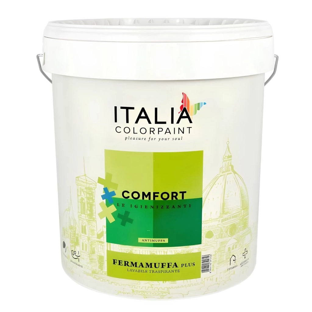 Idropittura antimuffa lavabile fermamuffa plus traspirante bianco litri 4