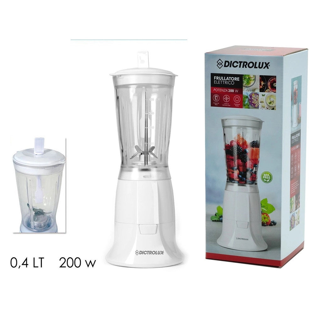 Trade Shop - Frullatore Elettrico Lame Acciaio Inossidabile Caraffa 400 Ml 200w Macina Caffè -