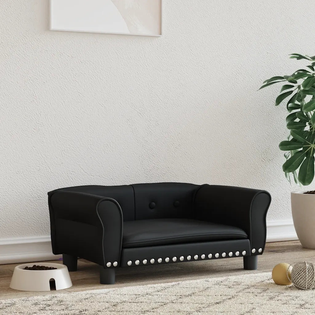 Lettino per Cani Nero 70x45x30 cm in Similpelle CFW1048868