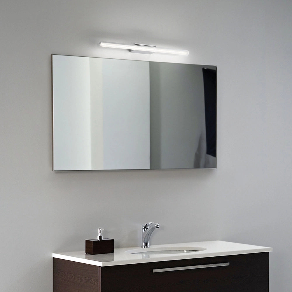 Applique Moderna Riflesso Alluminio Cromo Led 18W 3000K Luce Calda