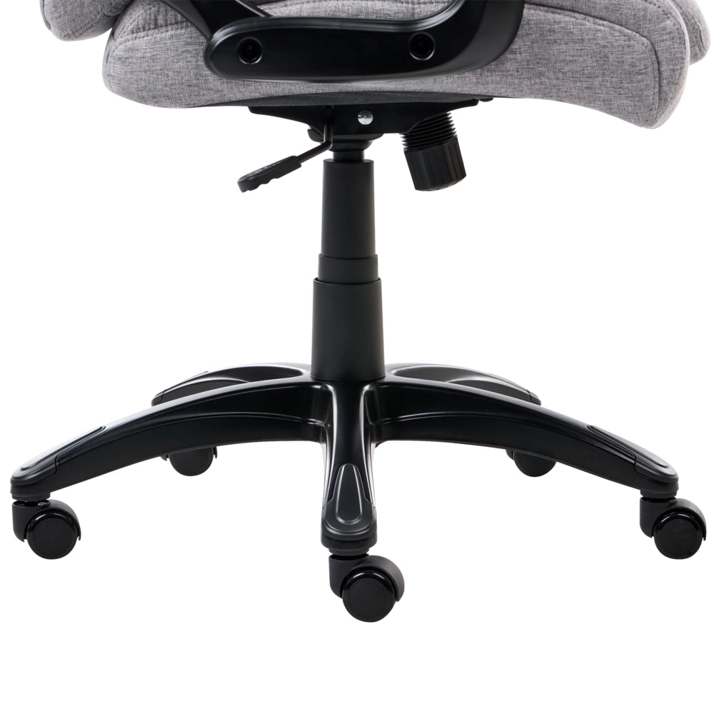 Sedia direzionale da ufficio con regolazione dell'inclinazione imbottitura spessa grigio lino design elegante