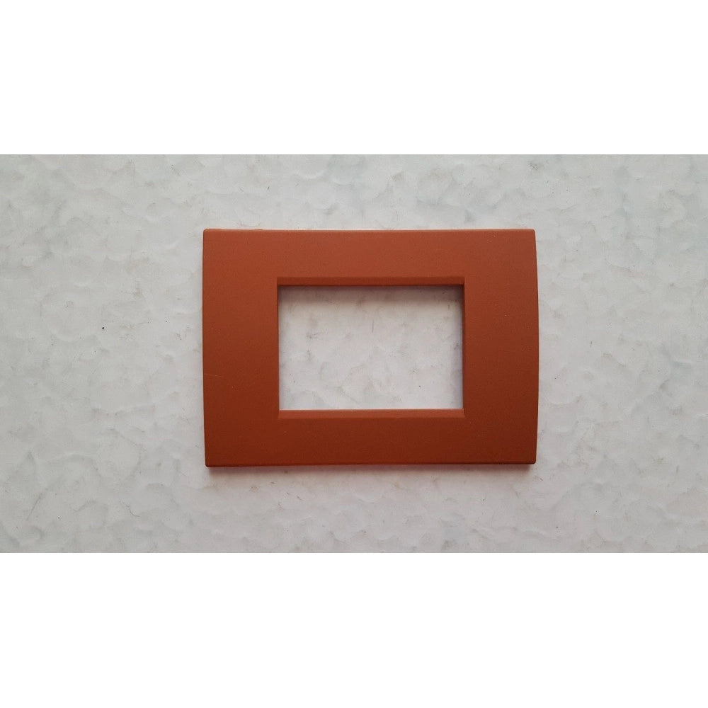 Trade Shop - Placca Placche Placchete Compatibili Living Light In Abs 3 4 7 Posti Colorate - Cotto -3 Fori     -