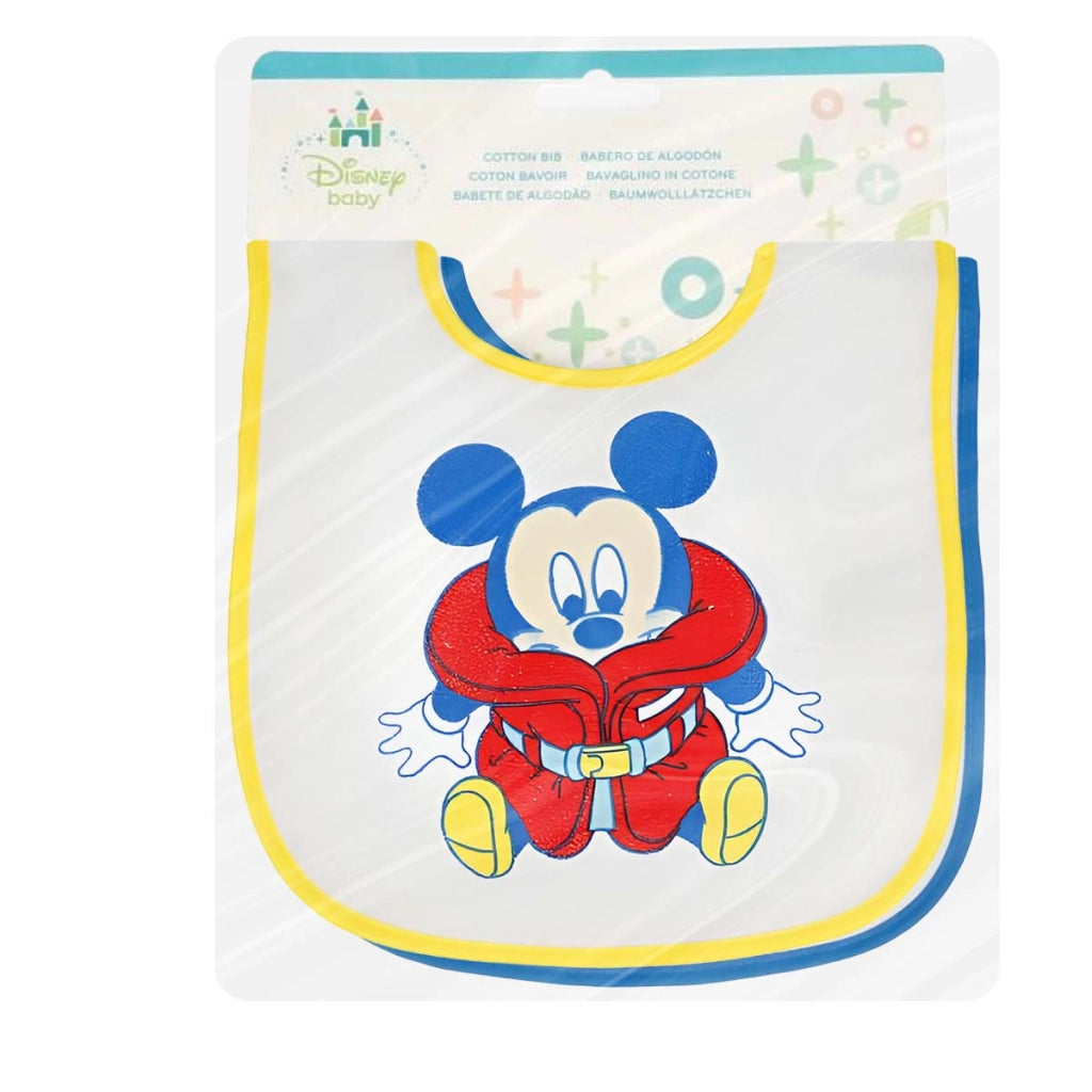 Confezione da 2 bavaglini per neonati con chiusura motivo Mickey Multicolore Mickey Mouse