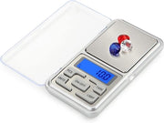Pesa digitale compatta alta precisione scala di misura 1,1 libbre / 500 g (0,01 g) ricaricabile piccola bilancia elettronica per gioielli e pietre preziose