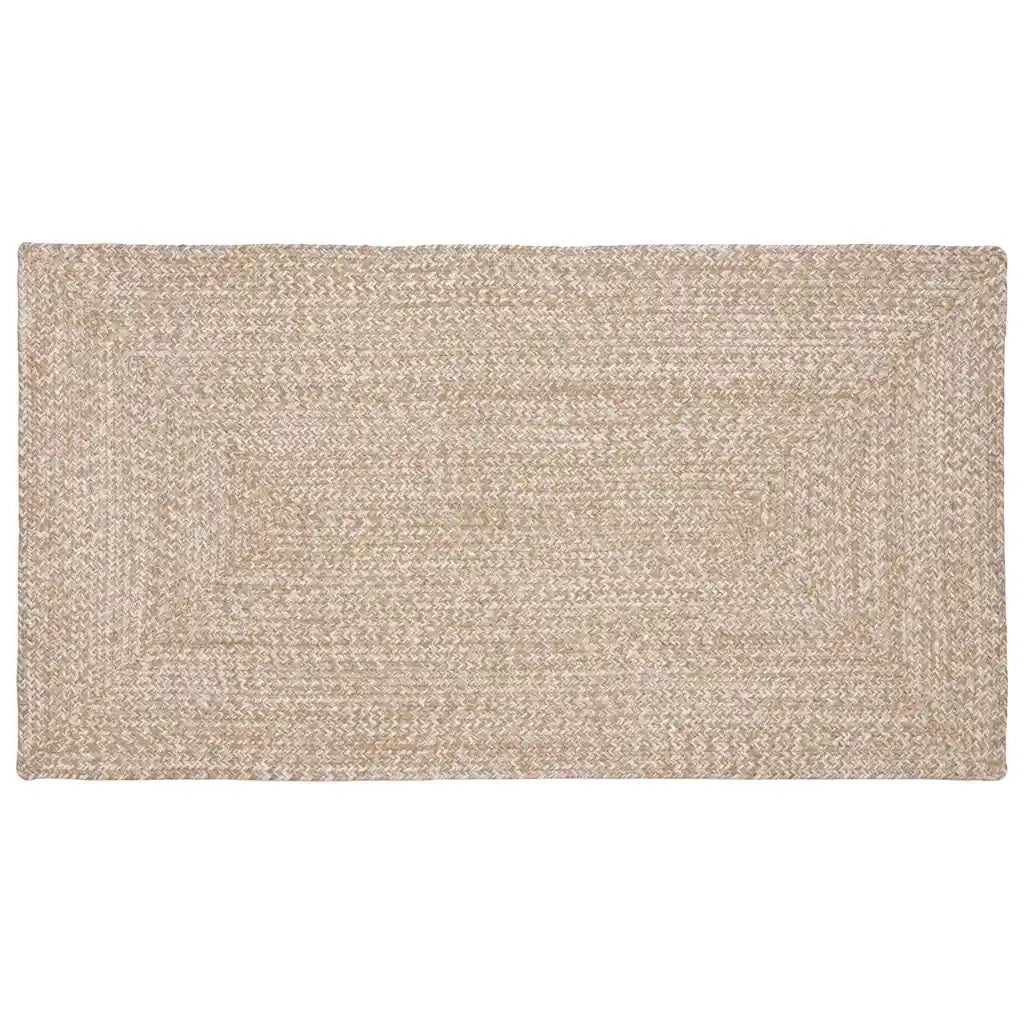 Tappeti per area Naturale e Bianco 60 x 110 cm Juta