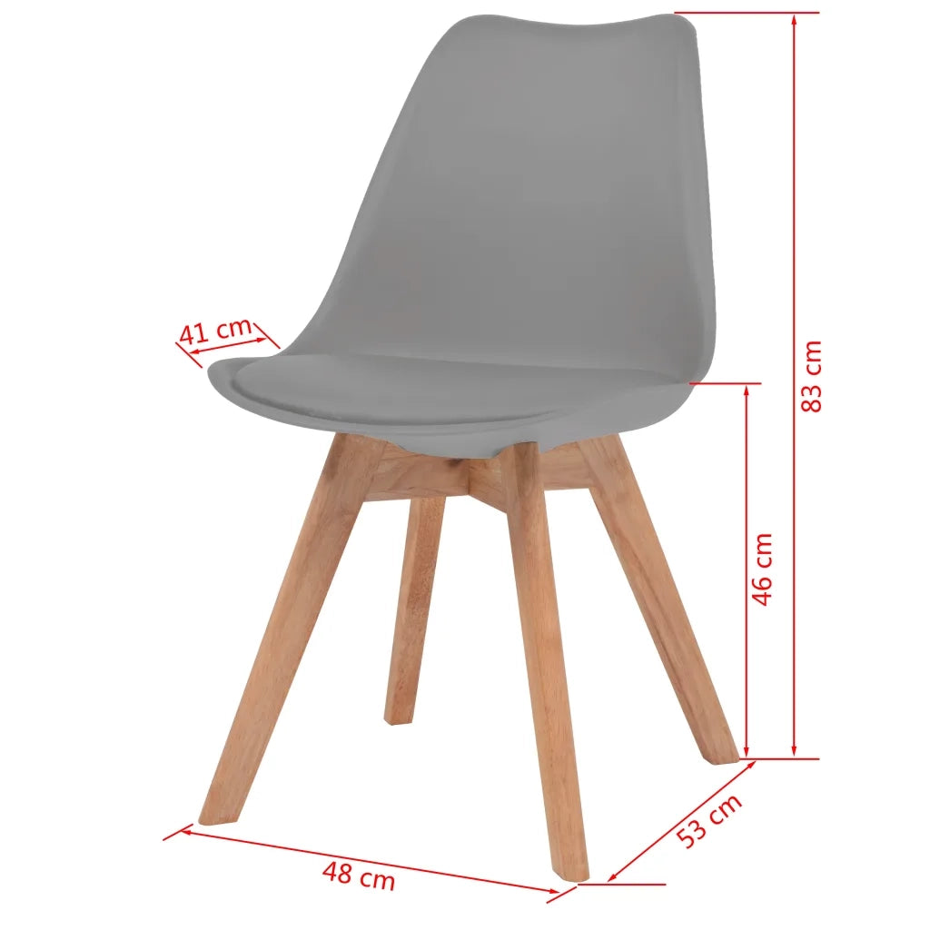 Sedie da Pranzo 6 pz Grigie in Plastica 274851