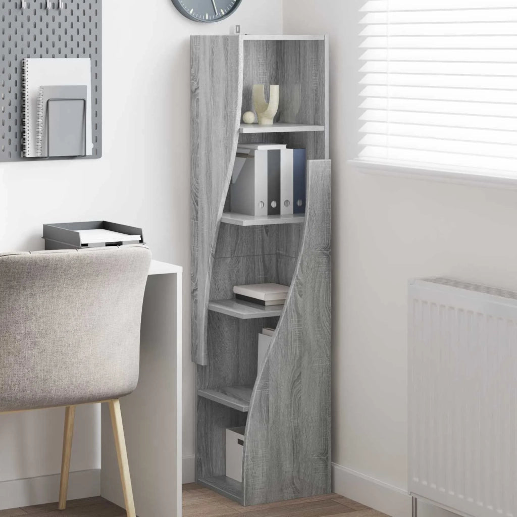 Mobile angolare 32x32x140cm Legno ingegnerizzato Grigio Sonoma 889881