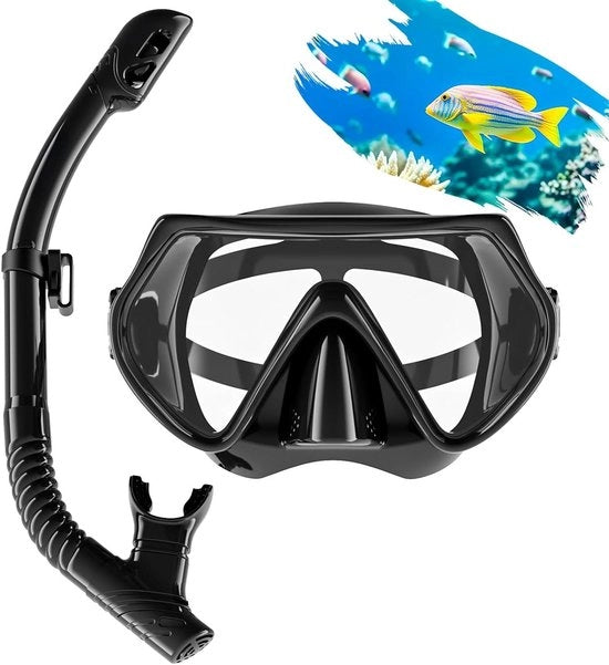 Snorkelset per adulti - nero