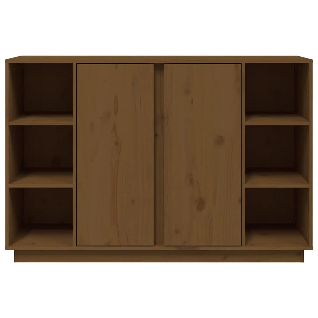 Buffet credenza cassettiera armadio mobile contenitore organizer per cucina soggiorno salotto 120 x 35 x 80 cm legno massello di pino marrone 02_0035737