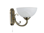 Maytoni Applique Classico Herbert 2 luci E27 bronzo metallo vetro smerigliato