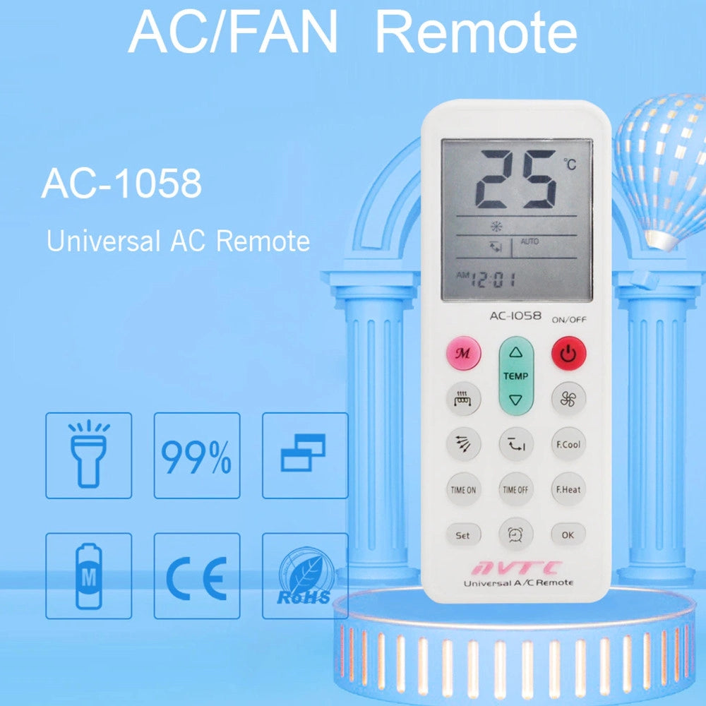 Trade Shop - Telecomando Universale Sostitutivo Condizionatore D'aria Climatizzatore Q-yk1058 -