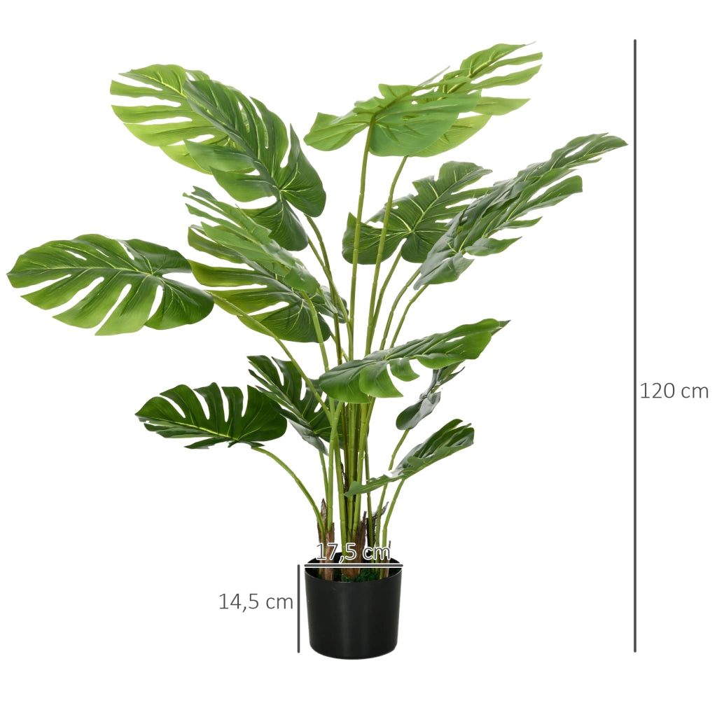 Plante artificiale Monstera Deliciosa con vaso ¨C zephmum ¨C verde altezza 120 cm