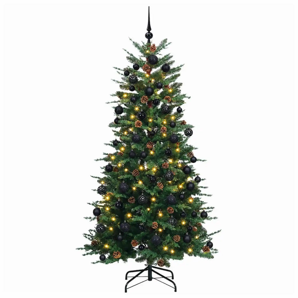 Albero di Natale artificiale con palline 240 cm 300 LED 3466455