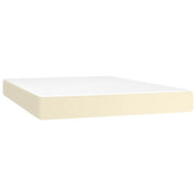 Materasso a Molle Insacchettate Rigidit¨¤ Media Crema 140x200x20 cm in Similpelle