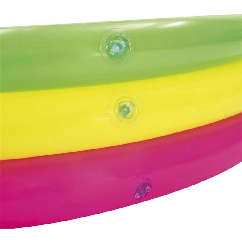 BESTWAY PISCINA SUMMER 3 ANELLI 102X25CM FONDO GONFIABILE FUORI TERRA IN GOMMA