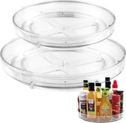Spazzola per frigorifero, 2 pezzi, dimensioni 27 cm + 23,5 cm, Spazzola per frigorifero, ripiano per spezie, 360 gradi rotante, organizzatore per la cucina, contenitore per olio, spezie, marmellata, contenitore per lattine