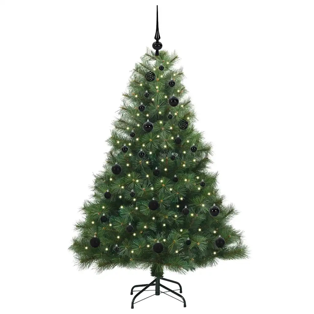 Albero di Natale | Decorazioni natalizie artificiale con 150 LED Verde 150 cm PE e PVC