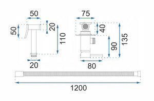 Rubinetto Da Bidet Rea Lungo Loop Gold