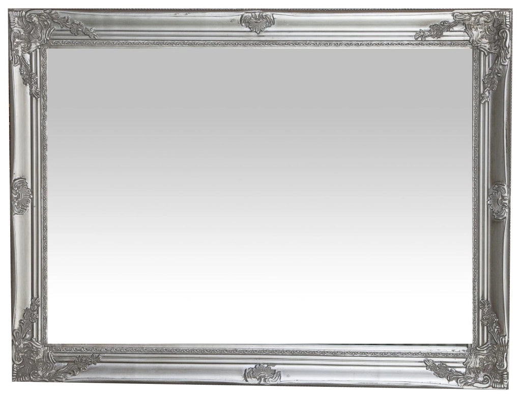 Biscottini Specchiera da appendere verticale/orizzontale L62xPR4xH82 cm finitura foglia argento anticato.