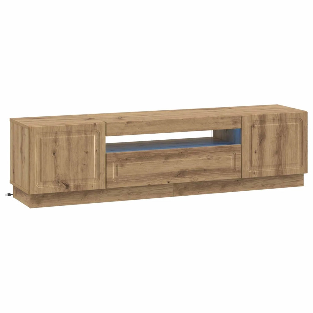 Mobile TV LED Rovere Artigianale Legno ingegnerizzato 897794