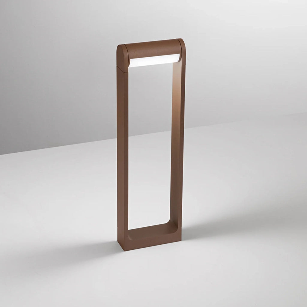 Paletto Esterno Moderno Orienta Alluminio Corten Led 12W 3000K Ip65