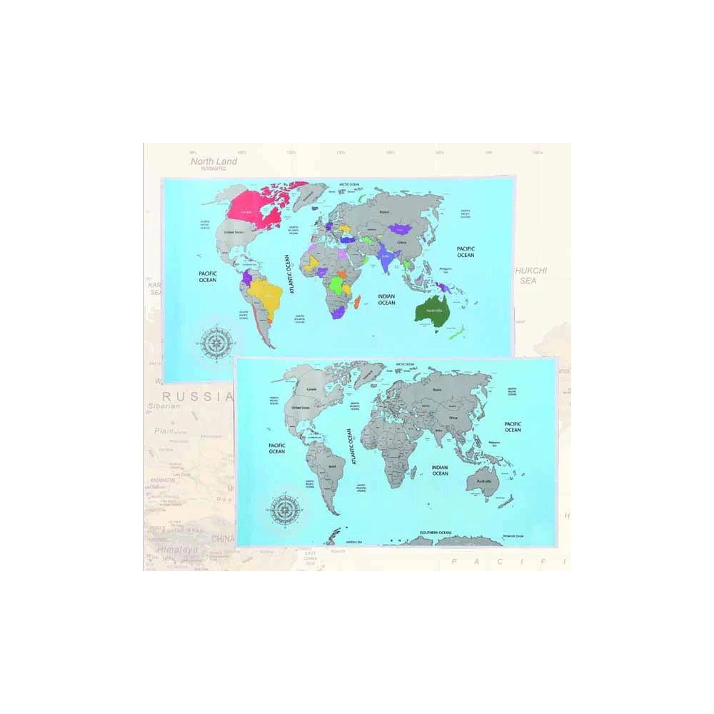 Trade Shop - Mappamondo Da Grattare Poster Xxl Mappa Del Mondo Politica 120 X 60cm Cartina Geo -