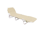 Lettino Spiaggia Piscina Schienale Regolabile Pieghevole Camping Beach Buenos Aires - Lettino - Beige