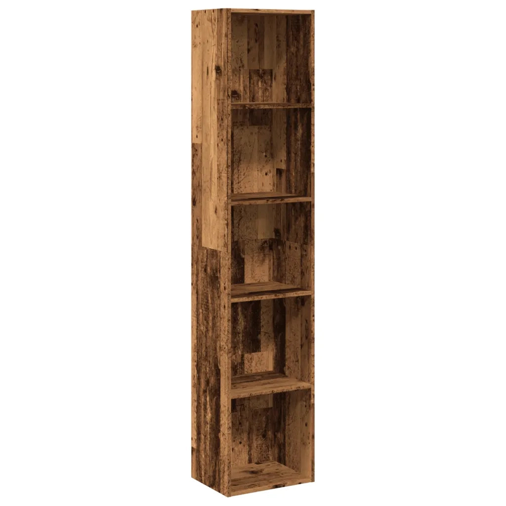 Libreria-Scaffale per Libri-Mobile di Stoccaggio Legno Antico 40x30x189 cm in Legno Multistrato
