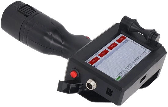 Stampante a gettoni a inchiostro portatile - Altezza di stampa regolabile 12,7 mm - Schermo touchscreen HD da 4,3 pollici - Processore intelligente - Adatto per codici QR/barcode/immagini - Stampante portatile
