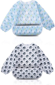 Asciugamani per bambini con maniche, impermeabili e lavabili per bambini piccoli con sacchetto di assorbimento extra grande