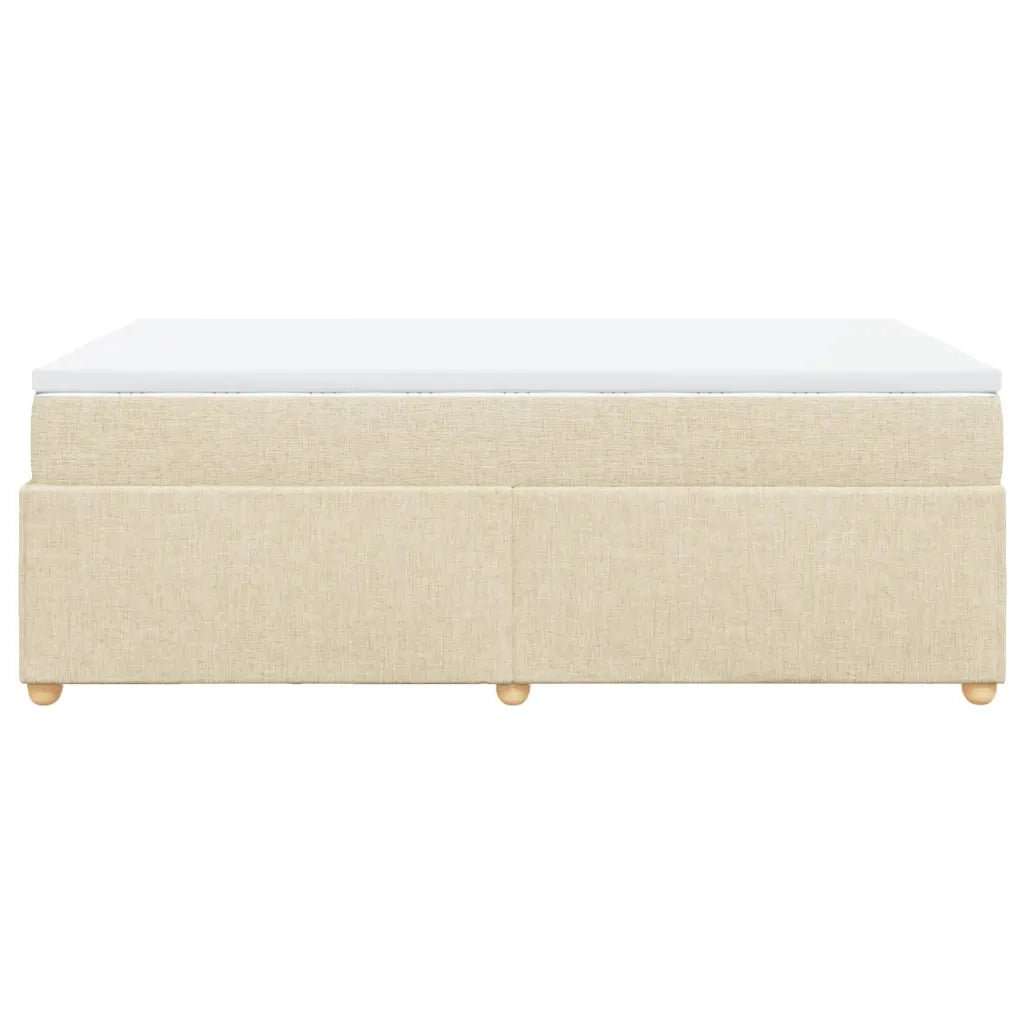 Giroletto a Molle con Materasso Crema 120x200 cm in Tessuto