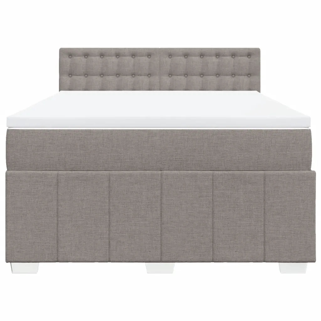 Giroletto a Molle con Materasso Tortora 140x190 cm in Tessuto