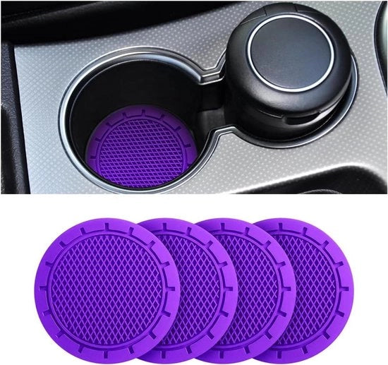 Bucheretti per auto - Supporti per auto - Interno auto - Progetto antiscivella - 7 cm di diametro - Paars