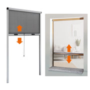 Zanzariera a Rullo per Finestra Flash Misure Personalizzabili Colore: Bronzo, Formato: 120x160 mm