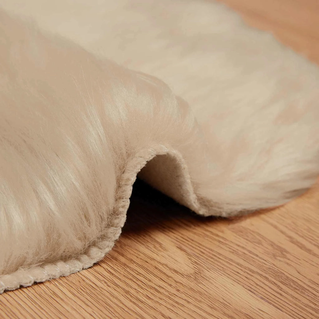 Tappeto in finta TAFALLA Beige 80 x 120 cm Poliestere