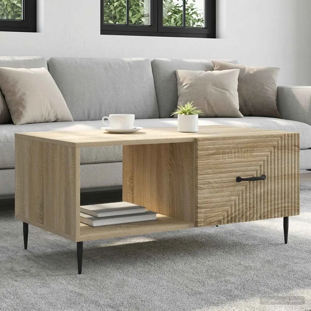 Tavolino da salotto Rovere Sonoma 90 x 50 x 40 cm 894957