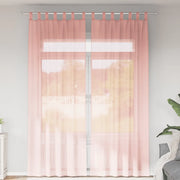 vidaXL Tende in Voile con Passanti 2 pz Rosa 140x260 cm
