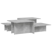 2 pz Tavolini da salotto | Tavolino da caff¨¨ | Tavolino da Soggiorno Grigio Cemento in Legno Multistrato