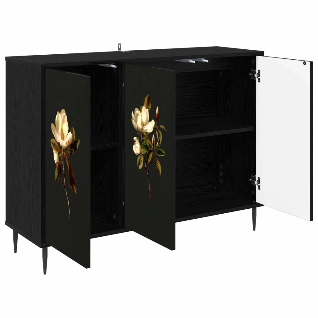 Credenza BREMEN Rovere Nero 102 x 33 x 76 cm 8006987