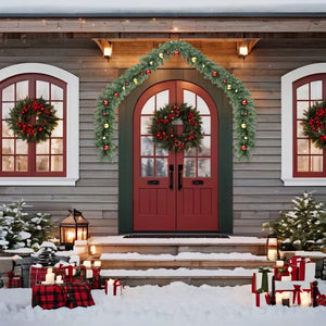 Ghirlanda di Natale Decorata con Palline e Luci a LED 5 m 246406