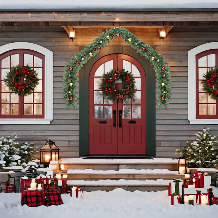 Ghirlanda di Natale Decorata con Palline e Luci a LED 5 m 246406