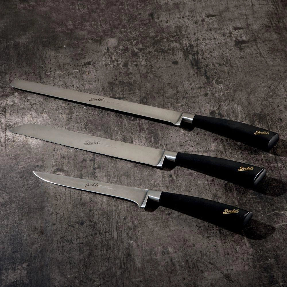 Berkel KEP3HS00SRBGB Elegance Coltello da Cucina Lama in Acciaio Inox 26 cm 3 pz colore Nero