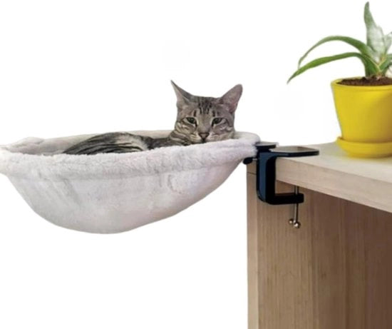 Materassino per gatto - 1 pezzo - Diametro cinghia 40 cm - Materassino per gatto morbido - Adatto per uffici e gattai da interni - Bianco
