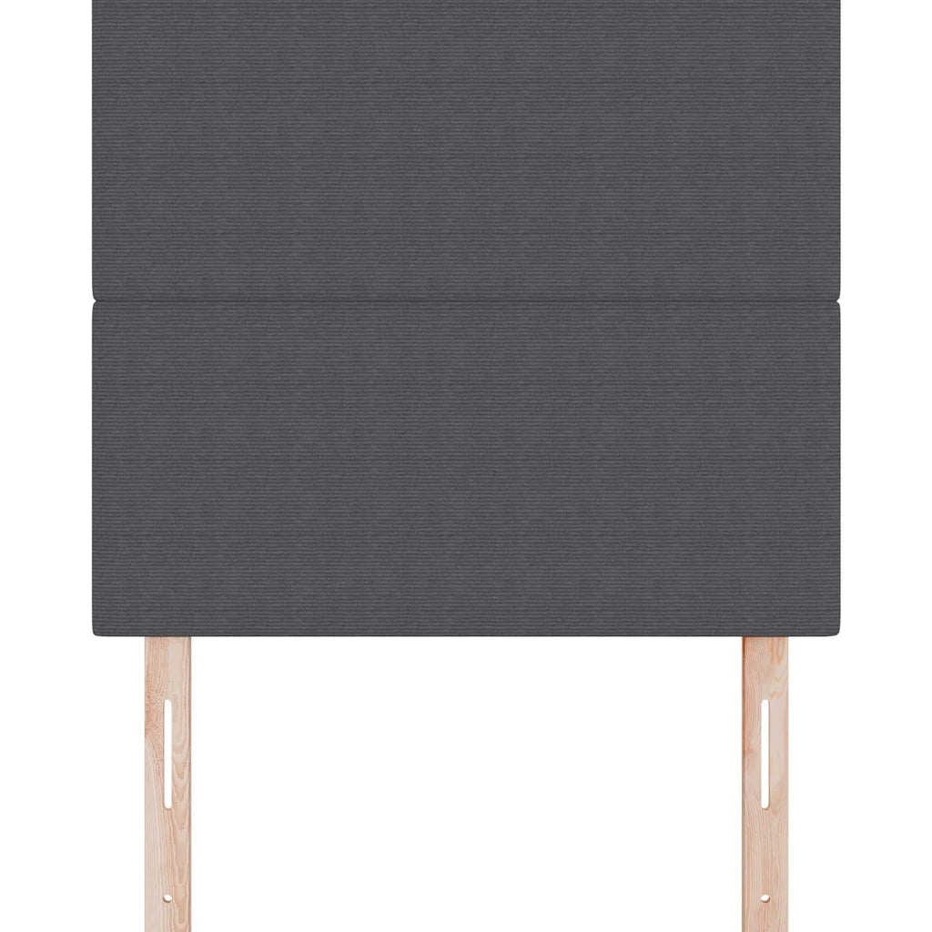 Testiera Grigio scuro 90 cm Tessuto in Cords 3337717