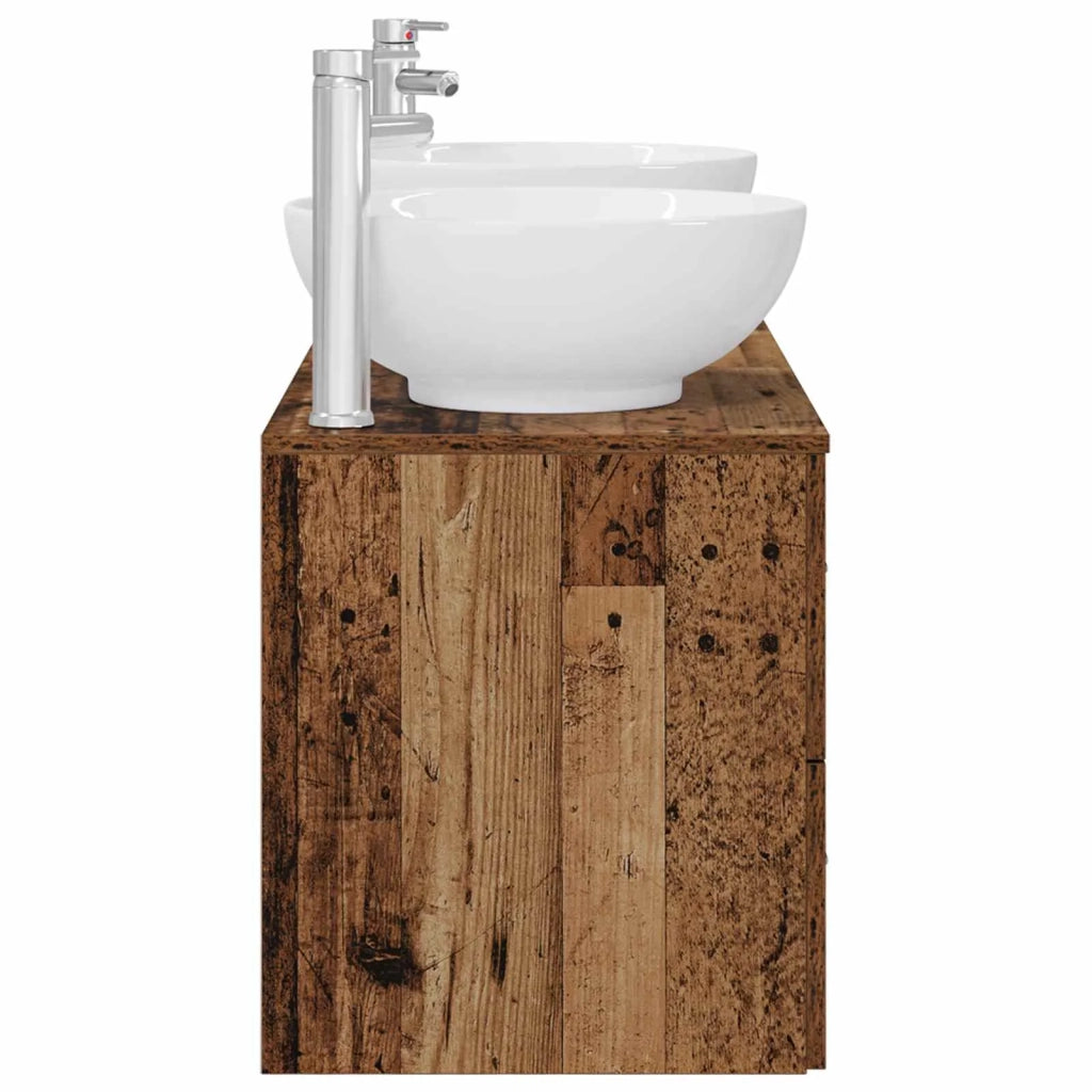 Set di mobili per il bagno 3 pz Legno antico 3405913