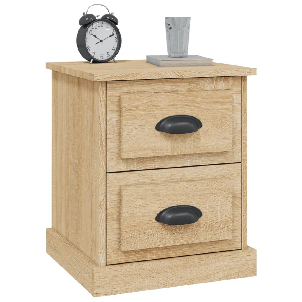 Set di 2 Comodini | Armadio da Notte | Mobiletto da notte Rovere Sonoma 39x39x47,5 cm in Legno Multistrato