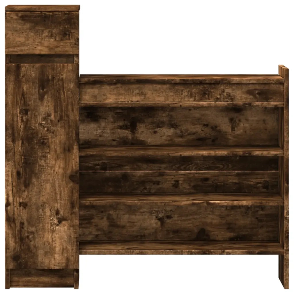 Scarpiera | Mobile per scarpe Rovere Fumo 100,5x28x100 cm in Legno Multistrato