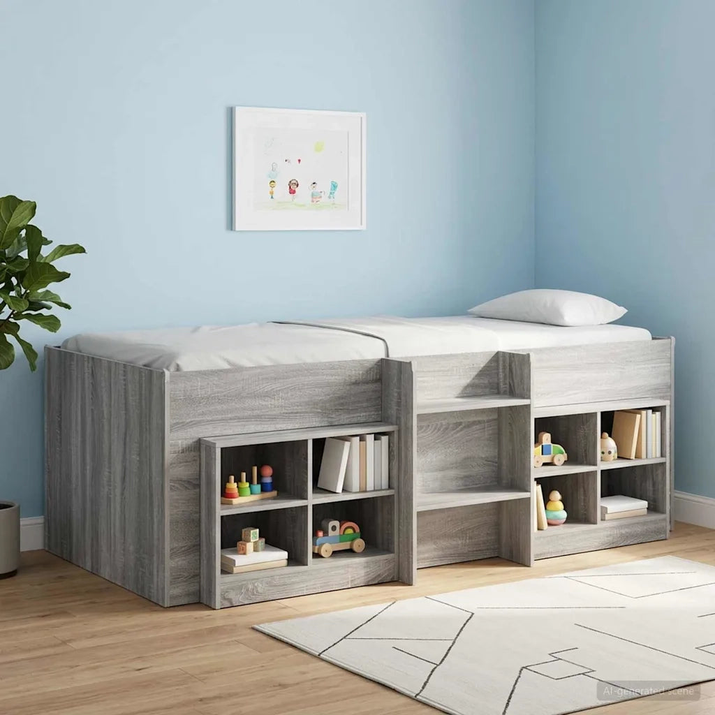Letto Alto per Bambini Sonoma grigio 75 x 190 cm 3422592